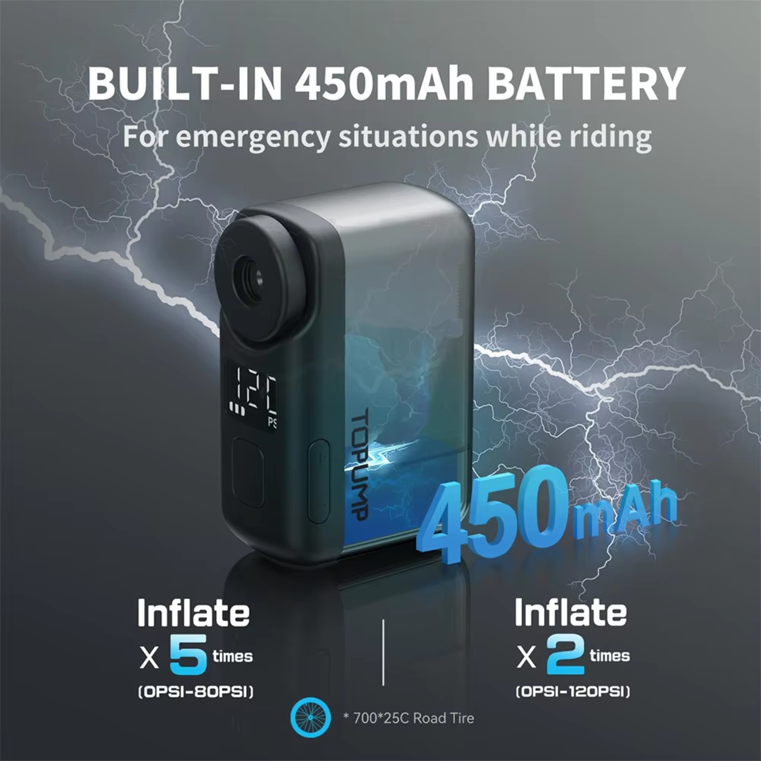 TOPUMP TB2 PRO Mini Portable Electric Pump