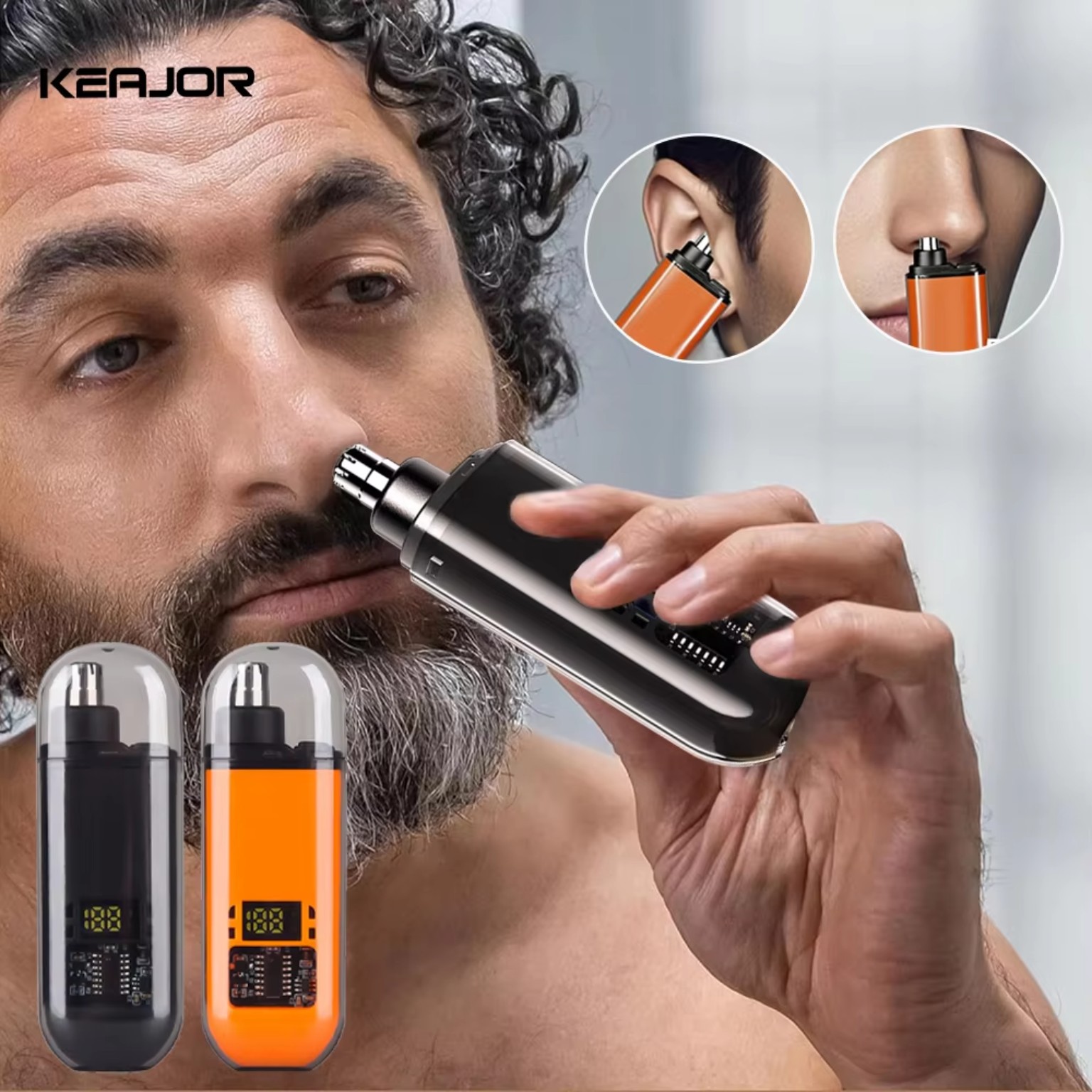 USB rechargeable nose and ear hair trimmer