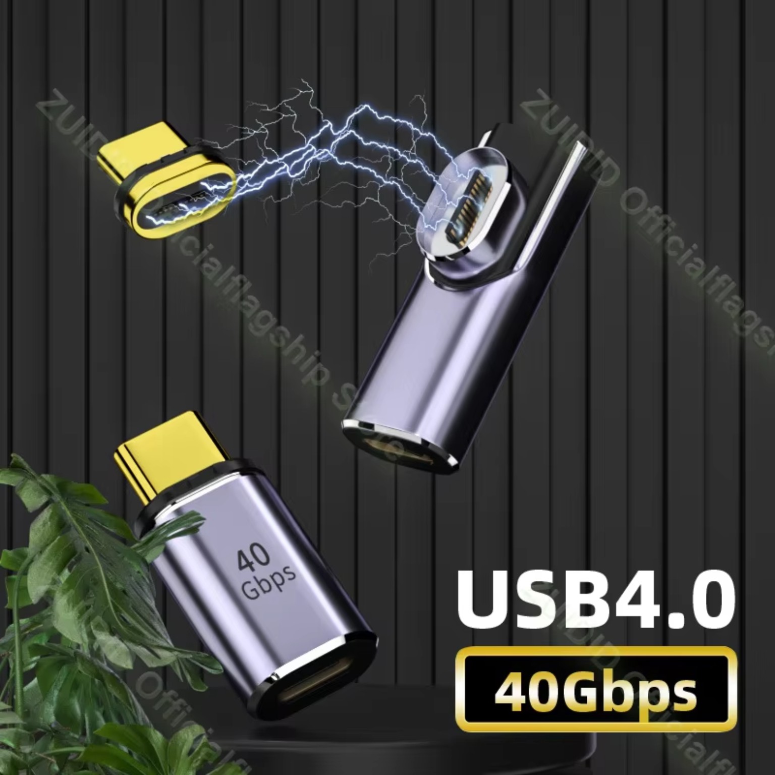 USB4.0 magnetic adapter connector view