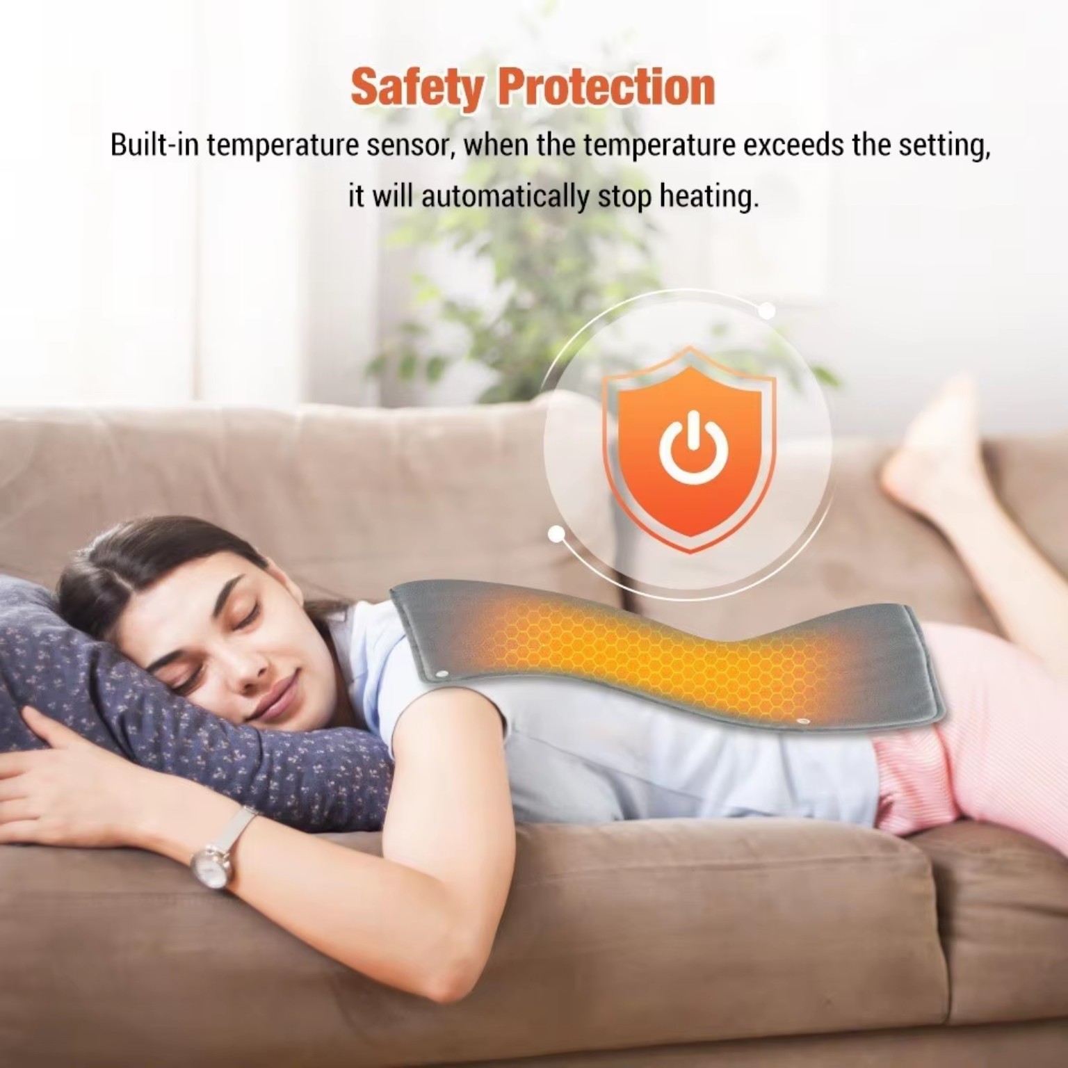 Heated mat with temperature safety protection