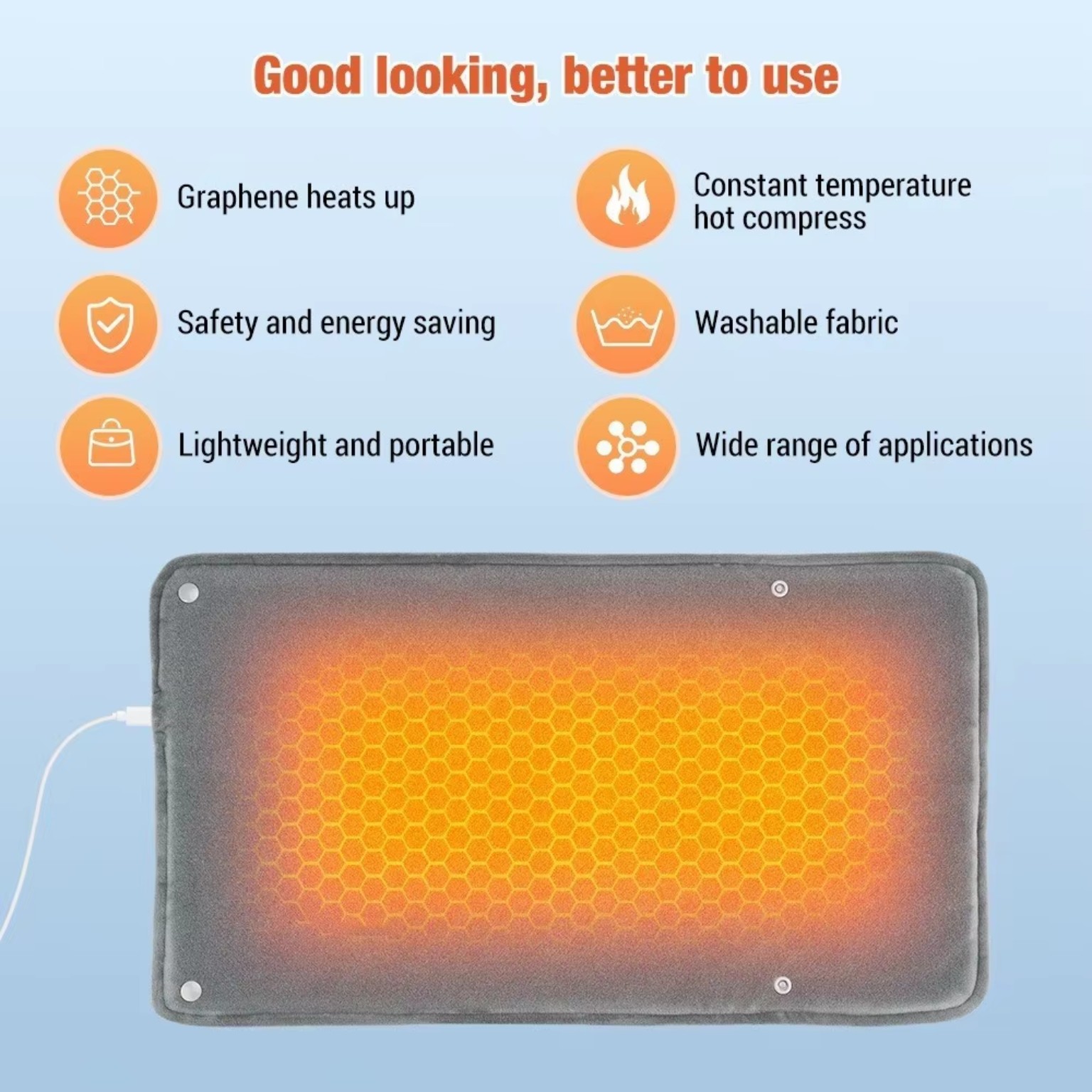 Graphene heated blanket mat