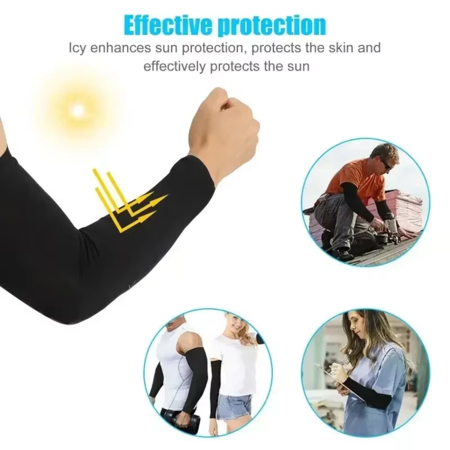 Cooling arm sleeves available in multiple colors